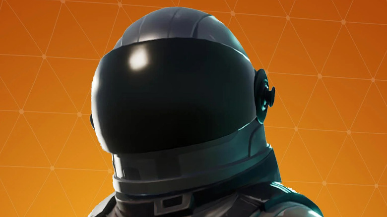Fortnite character black helmet visor