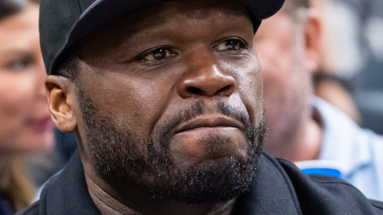 50 Cent face profile closeup