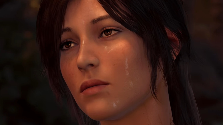 Laura Croft's face closeup