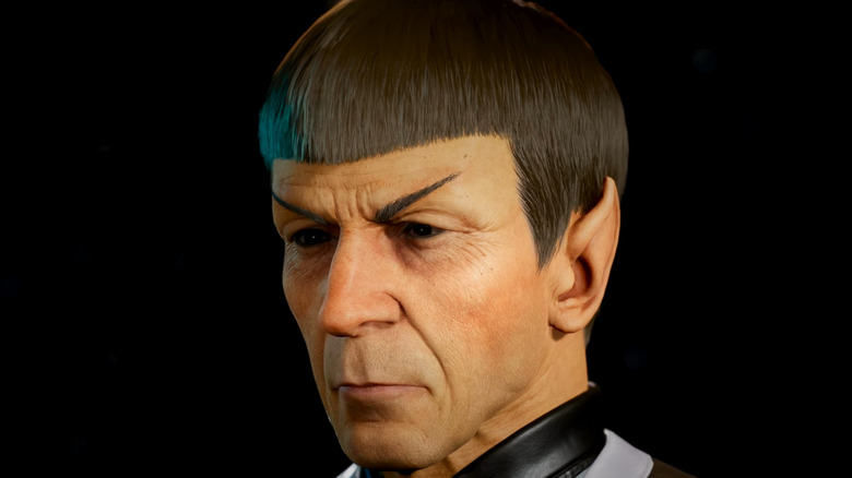 Spock looking down