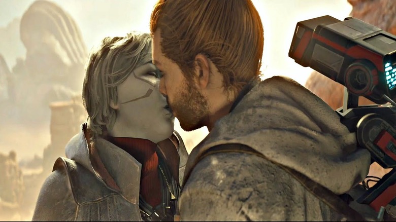 Merrin and Cal kiss