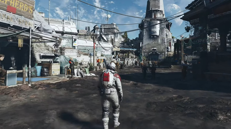 Starfield gameplay in city