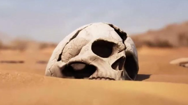 Skull in the sand
