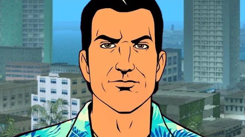 Grand Theft Auto: Vice City promo art sunglasses