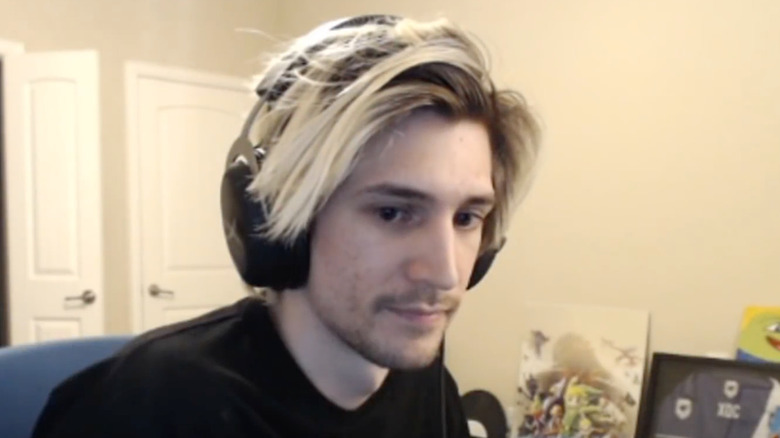 xQc looks down