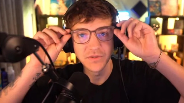 Ninja trying on glasses