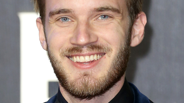 PewDiePie smiling at event