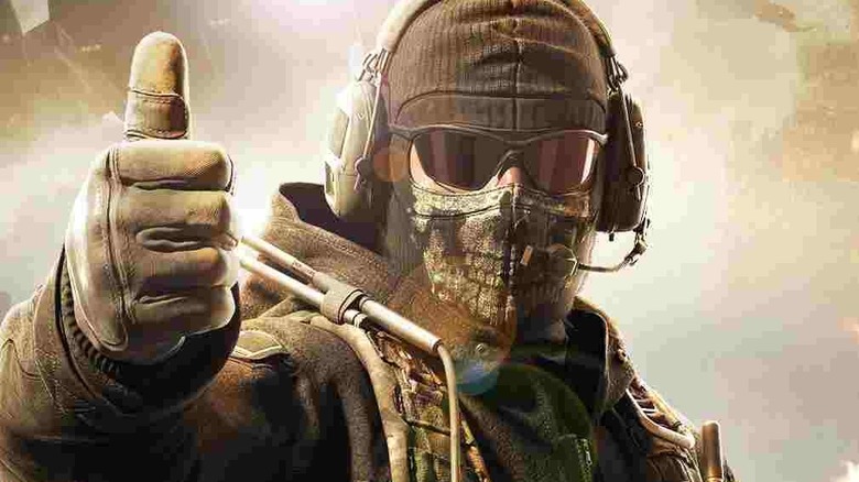 Call of Duty mask thumbs up