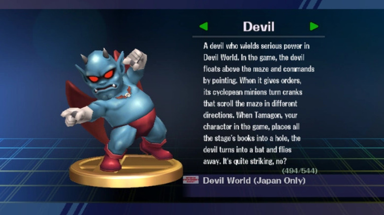 The Devil trophy in the trophy gallery for Super Smash Bros. Brawl