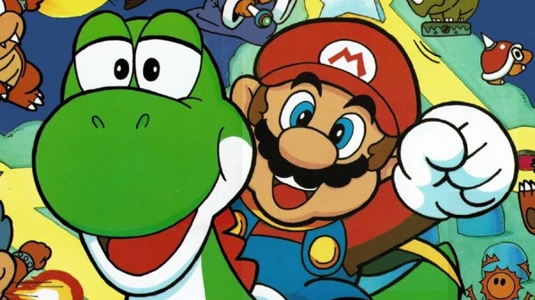Yoshi Mario excited poster