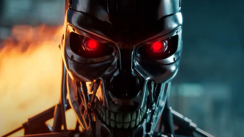 T-800 Endoskeleton grinning