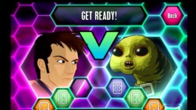 A Top Trumps card battle
