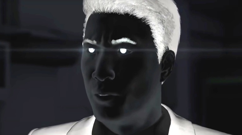 Mister Negative with glowing eyes