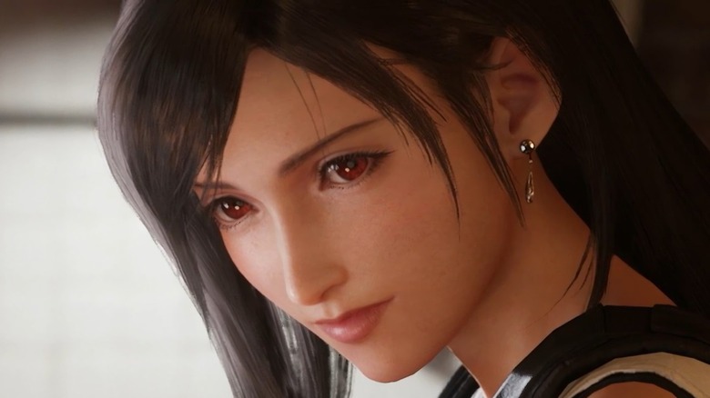 Tifa staring