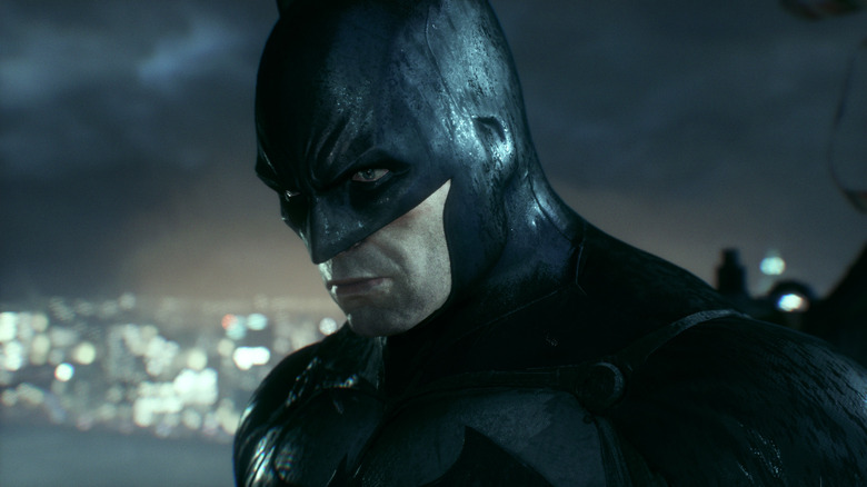 Batman gazes down in Batman: Arkham Knight