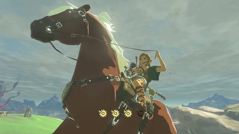 Link riding Epona
