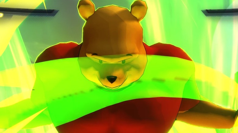 Buff Winnie flexing