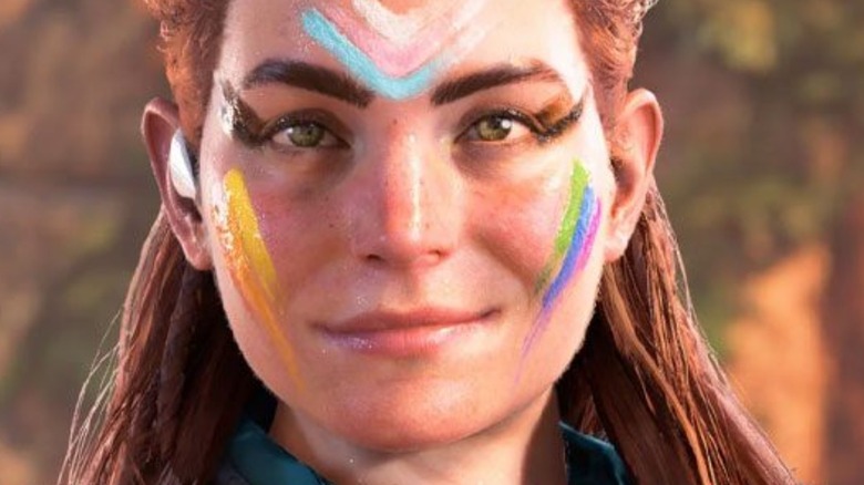 Aloy Pride face paint