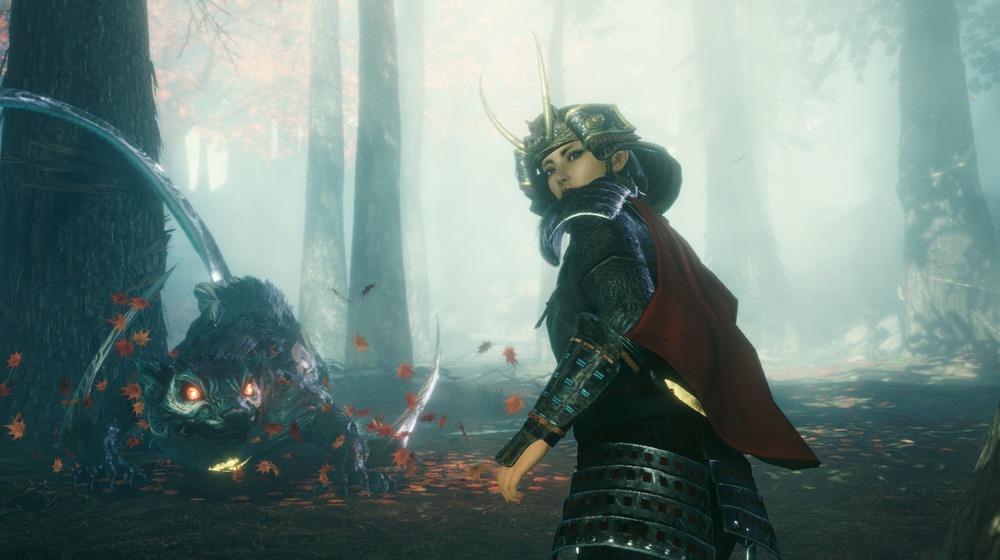 warrior looks over shoulder