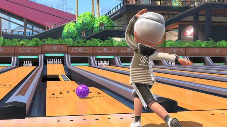 A character bowling in Nintendo Switch Sports