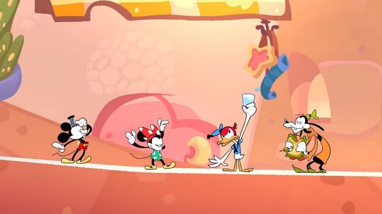 Mickey and the gang working together