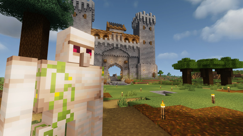 Iron golem by fortress