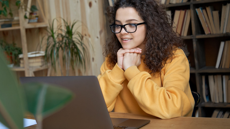Woman on computer