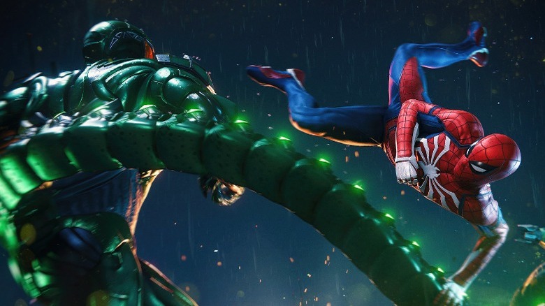 Spider-Man fights Scorpion