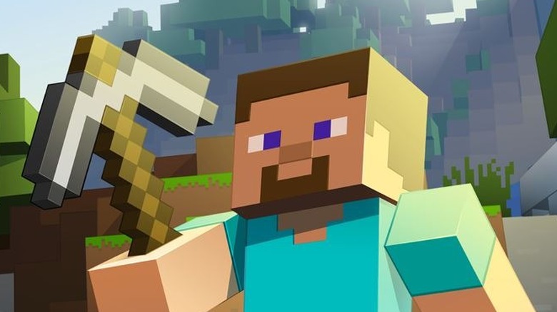 Minecraft Steve with axe