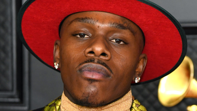 DaBaby red carpet red hat