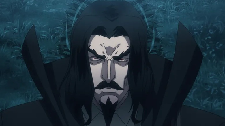 Dracula scowling