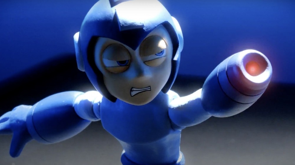 Mega Man pointing Mega Buster