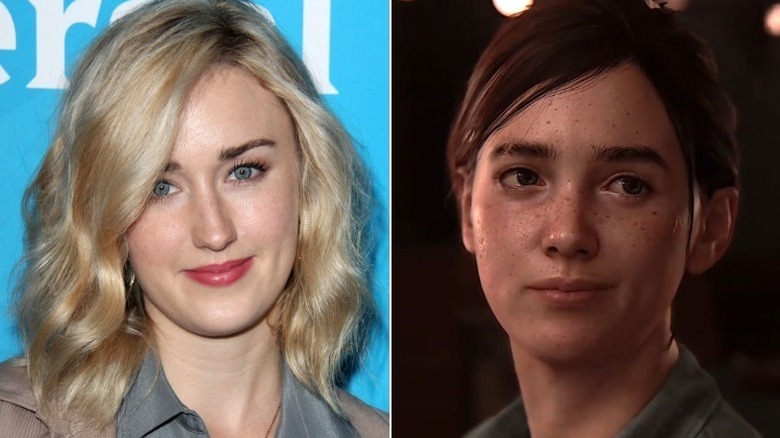 Ashley Johnson posing at a premiere