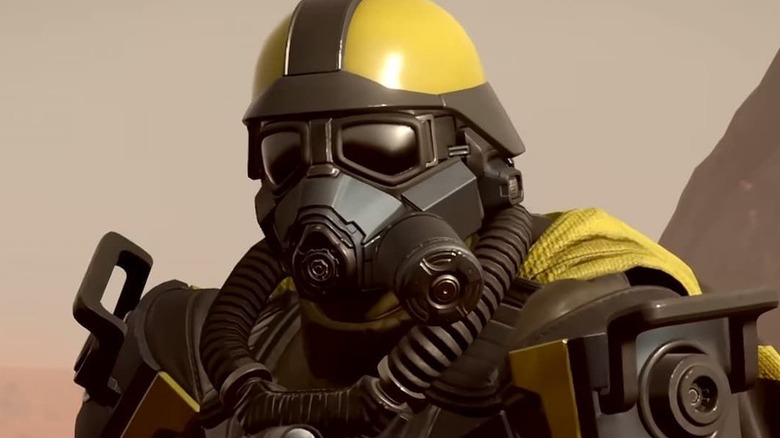 Helldiver yellow helmet