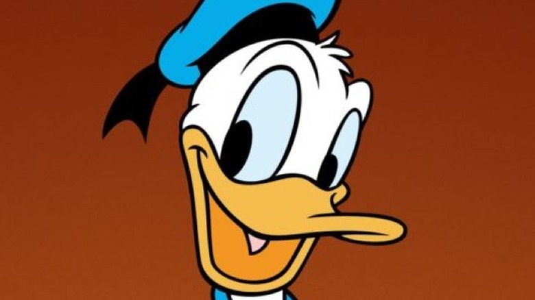 Donald Duck grinning