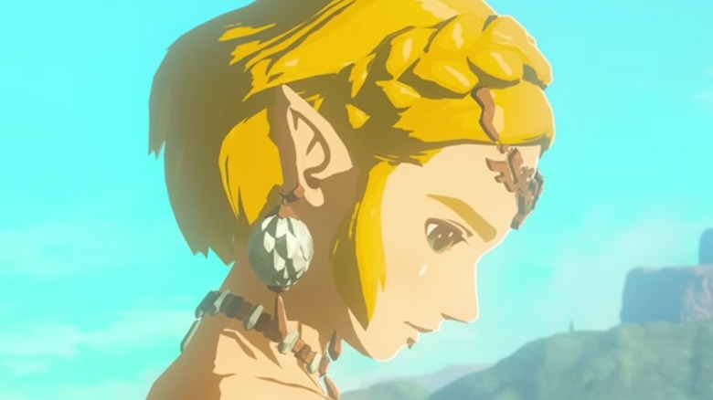Zelda holding Secret Stone Tears of the Kingdom
