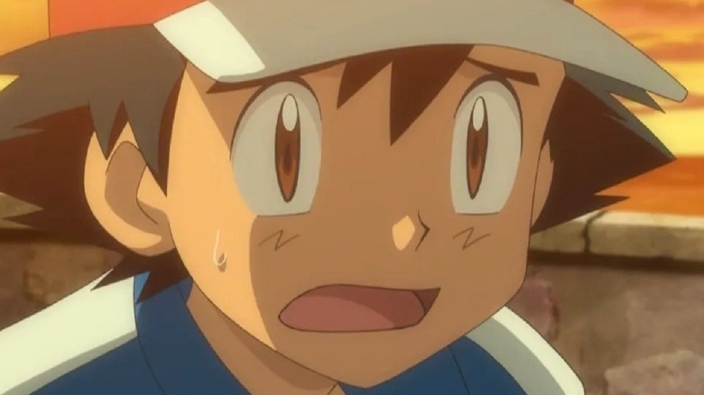 Ash looking surprised