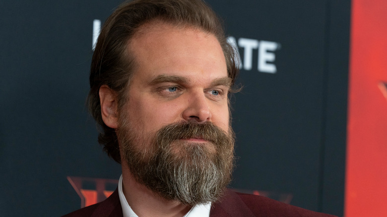 David Harbour face close up