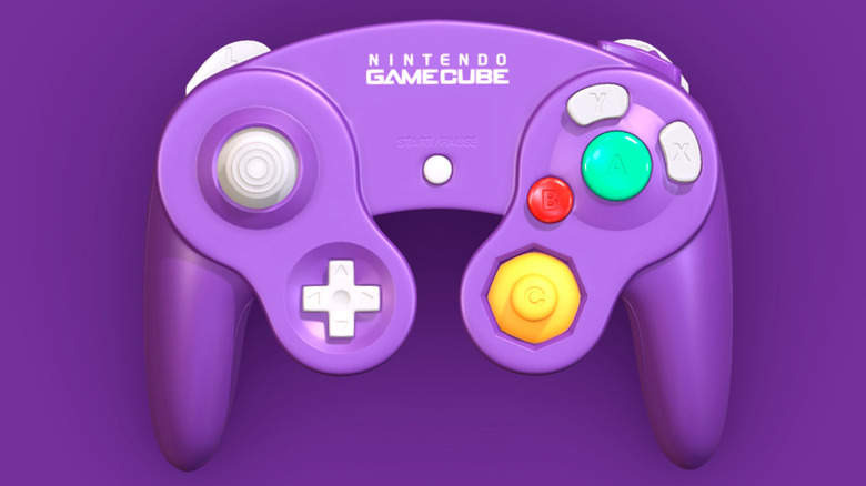 purple Gamecube controller