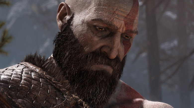 Kratos looking sad