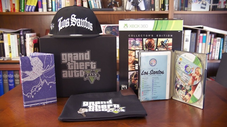 The contents of the Grand Theft Auto V Collector's Edition bundle