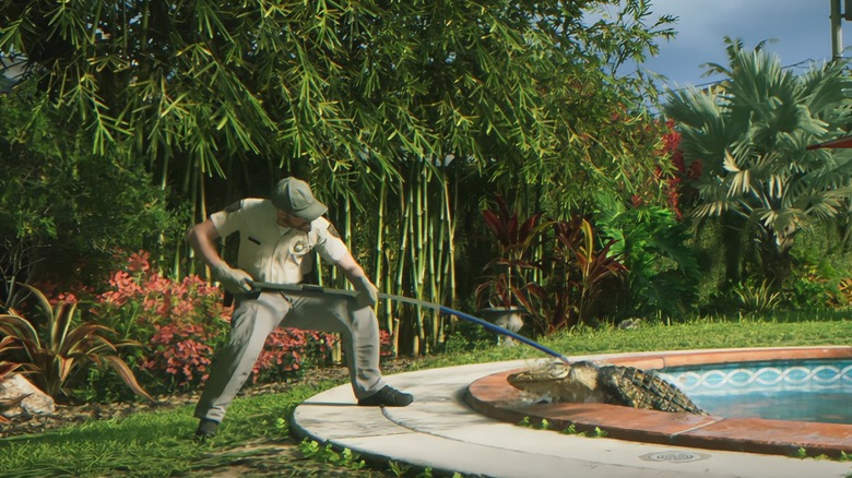 Alligator in a pool in GTA VI