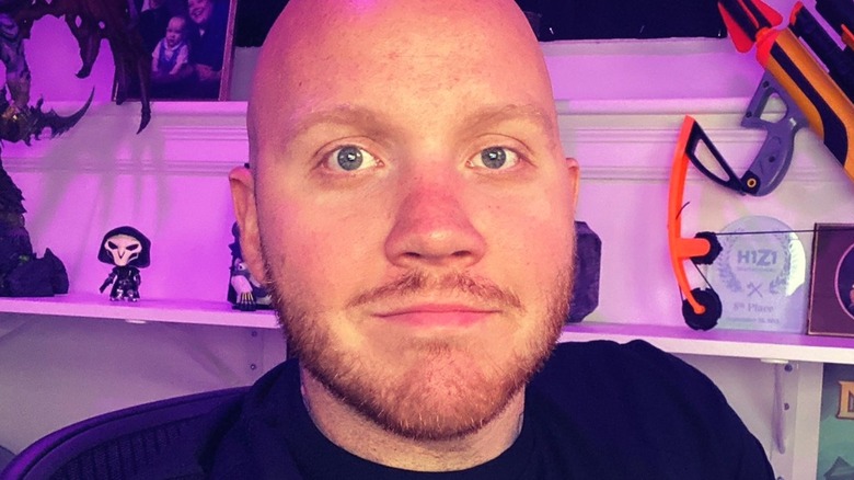 TimTheTatman purple lighting room