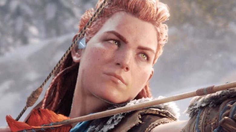 Aloy pulling bow