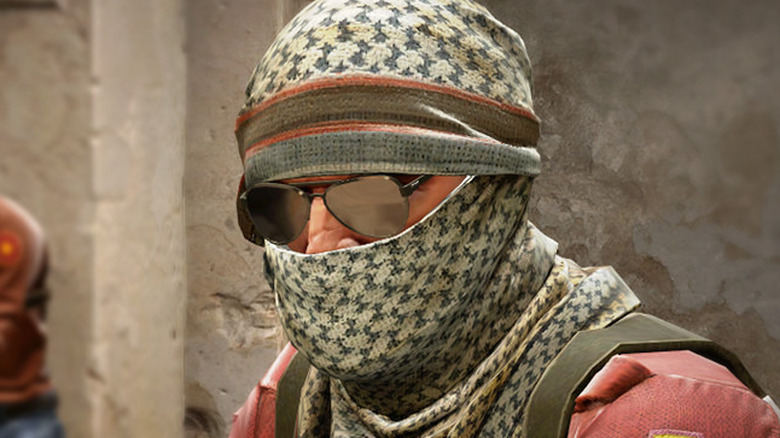 CS GO character with glasses