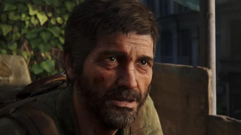 A close-up of Joel from The Last of Us.