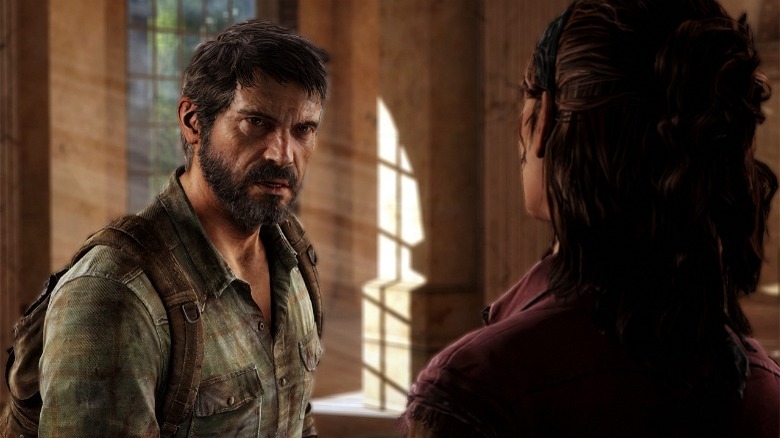 Joel talking to Ellie