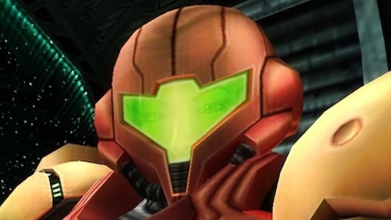 Metroid Samus Returns face close up