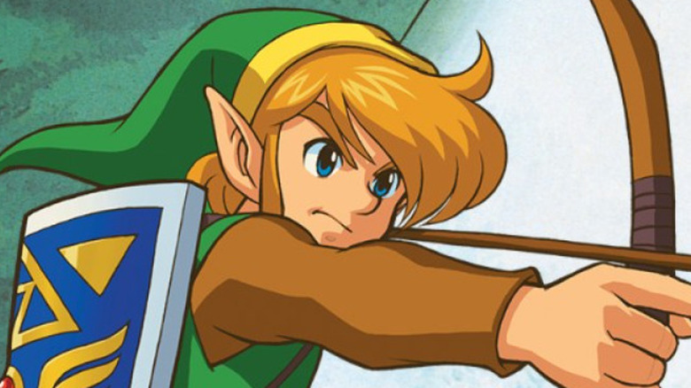 Link aims bow in LTTP key art