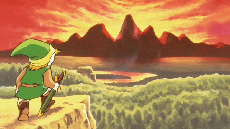 Old-school Link looking over Hyrule